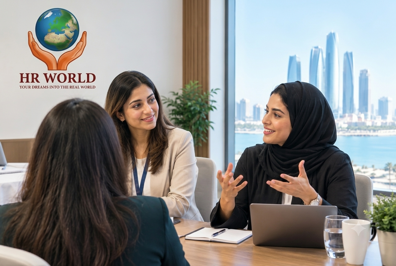 H.R. World Services consultants meeting with a client